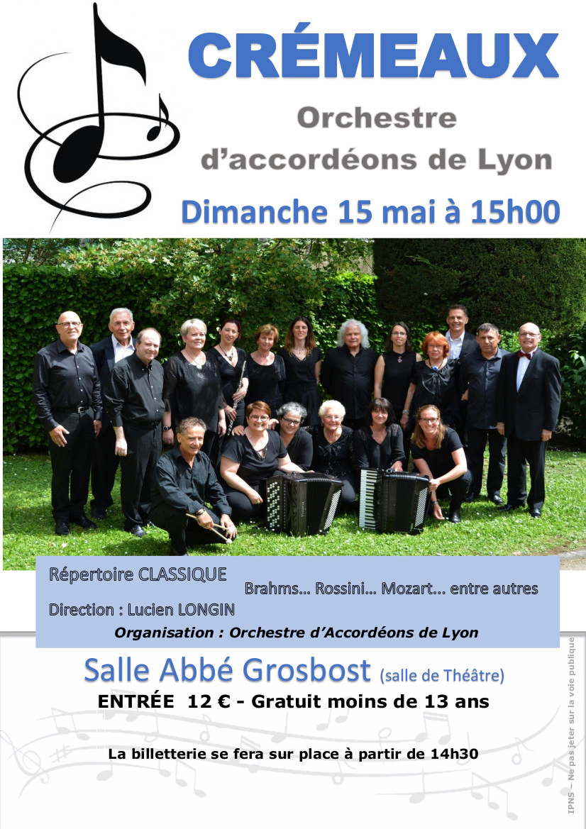 Affiche du Concert de l&rsquo;orchestre d&rsquo;accordéons de Lyon