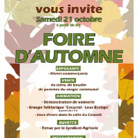 FOIRE D&rsquo;AUTOMNE 🍁 SAMEDI 21 OCTOBRE 2023 🍁