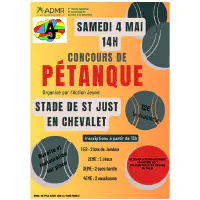 Concours de pétanque samedi 4 mai 2024