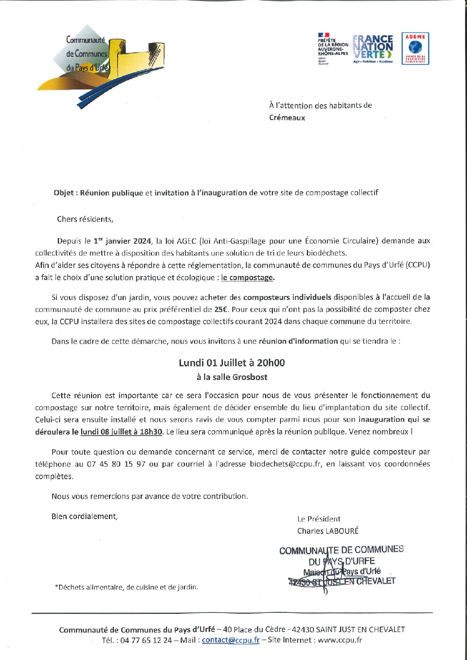 CCPU Lettre Reunion publique 01072024