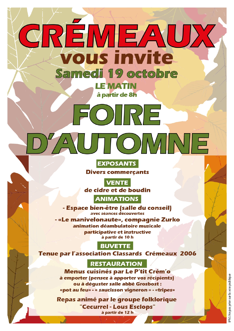 Affiche foire automne 102024