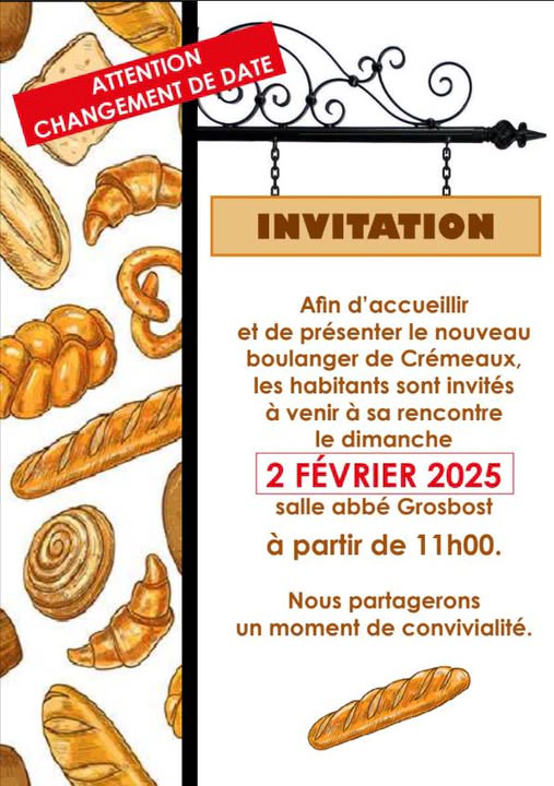 Invitation Accueil Boulanger