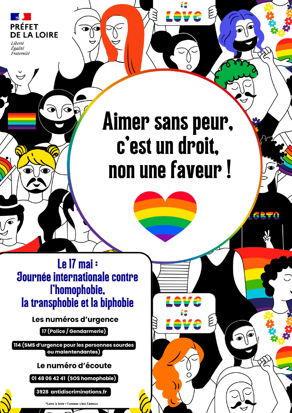Journée internationale contre l’homophobie, la transphobie et la biphobie le 17 mai