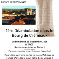 🗓️ 1ère déambulation dans le bourg : rdv le 28 septembre à 15h00 sous les Piales
