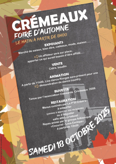 Foire Automne Crémeaux 2025