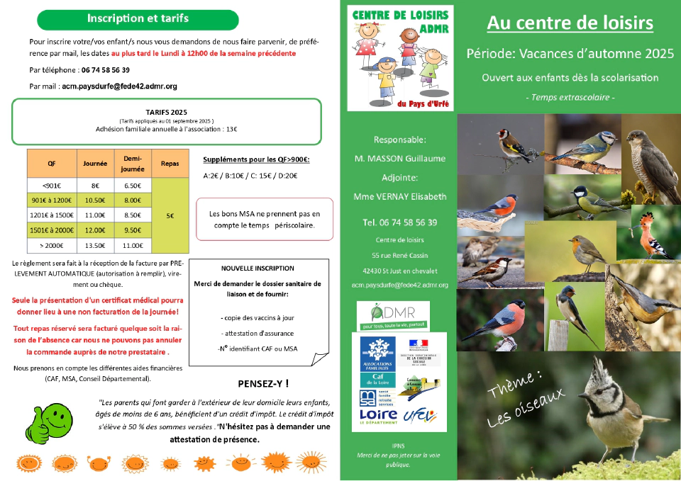 Programme 1 Automne 2025